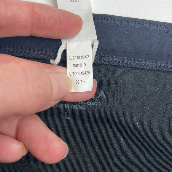 Athleta Black Bikini Bottom with Laser Cut detailing on Hips Size Large - Picture 7 of 11